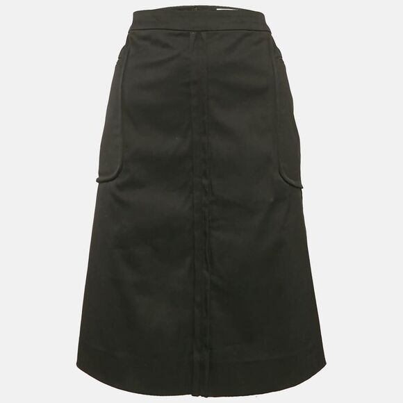 Saint Laurent Paris Black Cotton Short Skirt L